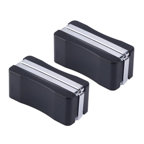 Mikinona 2pezzi Strumento Riparazione per Tergicristalli Auto Kit Riparazione Pastiglie Abrasive per Parabrezza Veicoli Adatto per Tergicristalli Senza Ossa e Ossa Nero