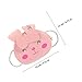 Imagen de SHOWERORO Bolso Bandolera Infantil Rosa Diseño de Conejo Mini Bolso Portátil para Niña y Bolsa de Almacenamiento Ligera y Compacta para Monedas y Llaves Obsequio Práctico