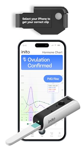 Image of Inito Fertility Monitor & Hormone Tracker for Women | Estrogen, LH, PdG (Urine Metabolite of progesterone), FSH | Track and Confirm Ovulation | Includes 15 Strips (Compatible with iPhone 13 Pro Max)