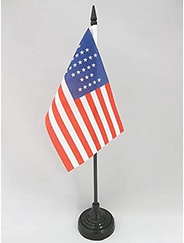 AZ FLAG USA 33 stars Table Flag 4x6 in 100D Polyester Plastic Base image 2