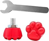 1 Pair 82A Roller Skates Toe Stops, Rubber Brake Block Stoppers for Quad Skates, Paw Shape Roller Skating Toe Stoppers, Durable Toe Stops Plugs (Red)