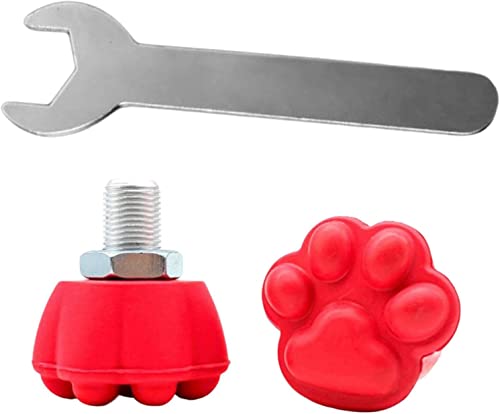 1 Pair 82A Roller Skates Toe Stops, Rubber Brake Block Stoppers for Quad Skates, Paw Shape Roller Skating Toe Stoppers, Durable Toe Stops Plugs (Red)