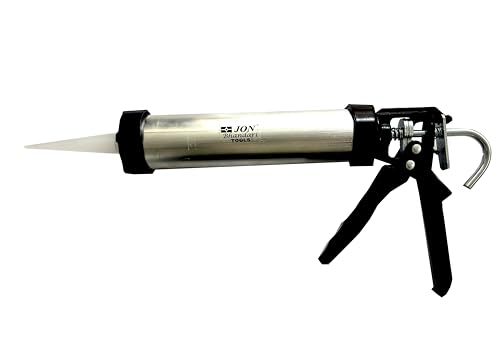 Image of Jon Bhandari Tools Manual Aluminium Caulking Gun - Fully Enclosed Barrel for 310ml Silicone Sealant Cartridges | 9 inch Heavy Duty Applicator for Professionals, DIY, Hobbyists