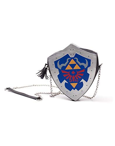 ZELDA Nintendo Legend Hylian Shield: Bolso de hombro con cadena para mujer  22 cm  color