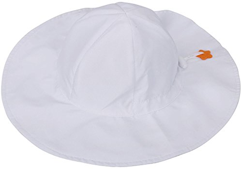 Baby Toddler UV Protection Sun Bucket Hats Wide Brim White