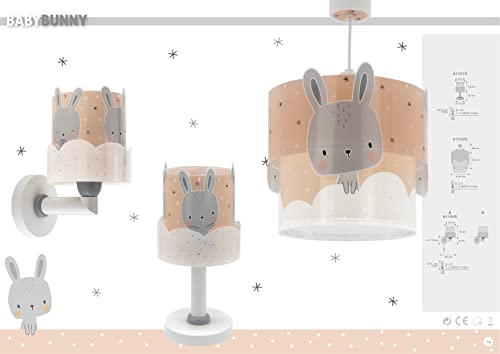 Dalber Lampada a sospensione per bambini Baby Bunny Rosa Conejito Rosa - Image 8
