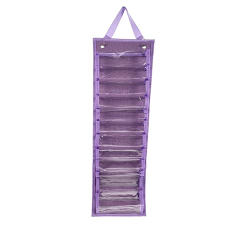 Image of EXCEART Vinyl Roll Holder over Door Hanging Rack 27.1 X 8.4 Inches Waterproof Oxford Cloth Organizer with Multiple Pockets for Vinyl Storage