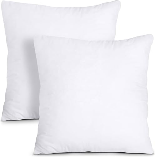 HOMESJUN Throw Pillow Inserts, 18x18 Inch Soft Down Alternative Cushion