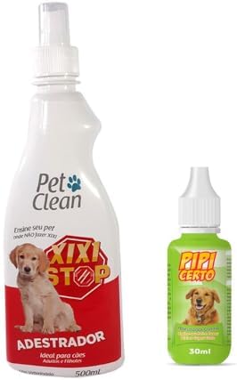 Pet Clean Kit Adestramento Sanitário, Xixi Stop 500ml + Pipi Cert...