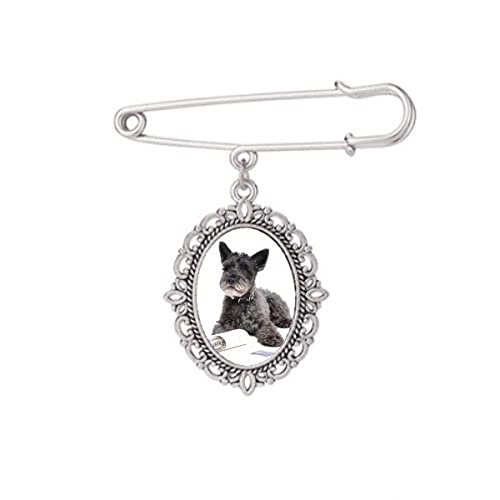 Broche en forme de chien accessoire vêtement robe et châle
