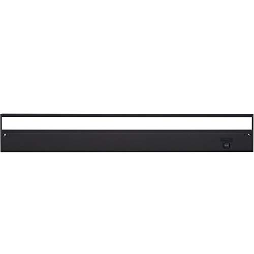 Nsl Led Under Cabinet Lighting Dimmable Hardwired Or Plugged-In Installation - 3 Color Temperature Slide Switch - Warm White (2700K), Soft White (3000K), Cool White (4000K) - 24 Inch Black Finish #TOP1