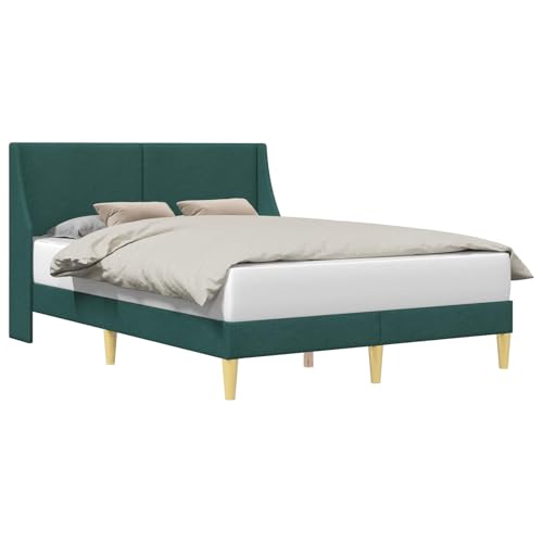 vidaXL Estructura de Cama con cabecera Placa de conexión, Cama Moderna, Diseño Rectangular, Tapizada en Tela, Mueble Funcional, Base Compacta y Elegante