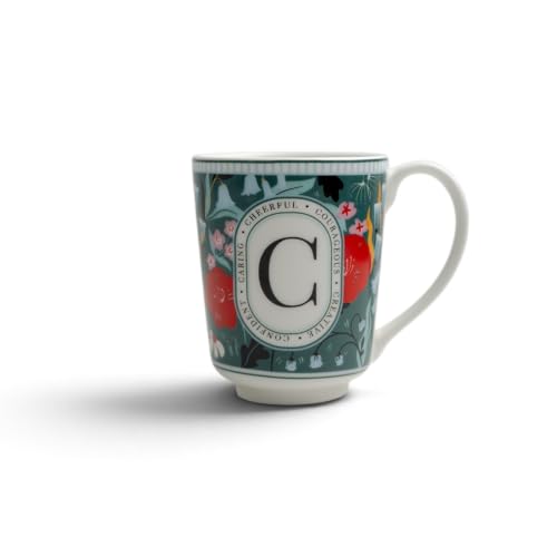 Image of Shay Alphabet Mug 300ml, Letter C Printed Coffee Mug for Girls, Boys, Friends | Ceramic Mug |Glossy Finish | Ceramic Coffee Cup | Porcelain | Microwave Safe (Alphabet Mug -C)
