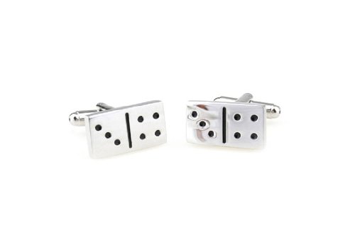 Pareja de Mancuernillas Domino con Caja de Regalo y Paño miniatura 2