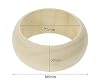 Penta Angel Wood Bangle Bracelets 4Pcs 2.8inch Unfinished Natural Round Large Wooden Ring for Art & Craft Project DIY Jewelry Making Painting Weaving, 1.5 inch Wide(4) #1