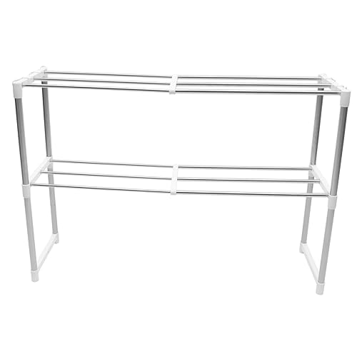 Holibanna Estante De Zapatos De Entrada Retráctil De Doble Organizador De Calzado De Acero Inoxidable Para Dormitorio Solución De Almacenamiento y Ahorrador De Espacio