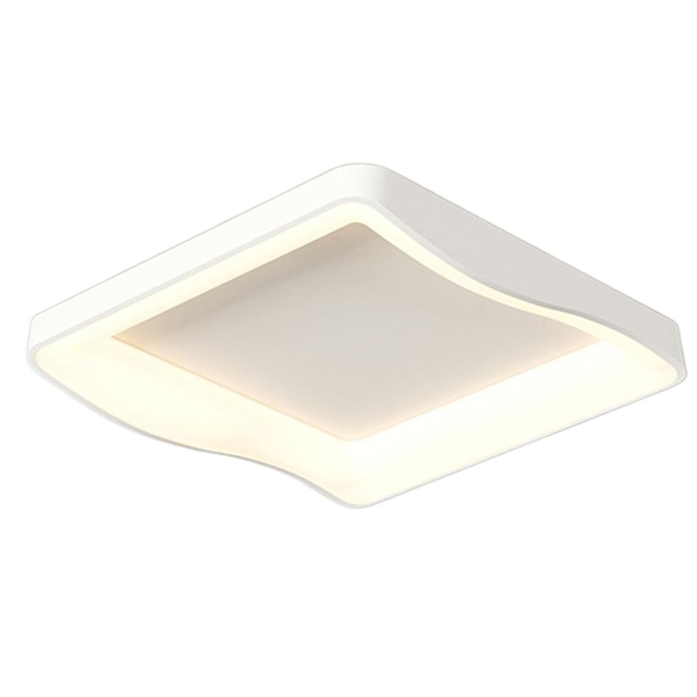 LYMSXAZOU Black Flush Mount Ceiling Light, Creativity Square LED Fixtures, 1-Light for Farmhouse with Acrylic Lampshade, Modern Home Light Hallway, Kitchen, Entryway Foyer