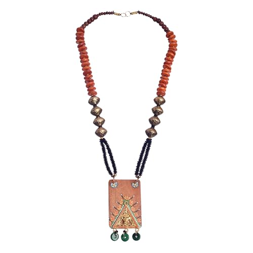 Image of AAKRITI ART CREATIONS Handcrafted Tribal Dhokra Necklace Collection | Royal, Pharaoh & Butterfly-Inspired Artisan Brass Statement Jewelry | Ethnic, Elegant & Artistic Necklaces for Women