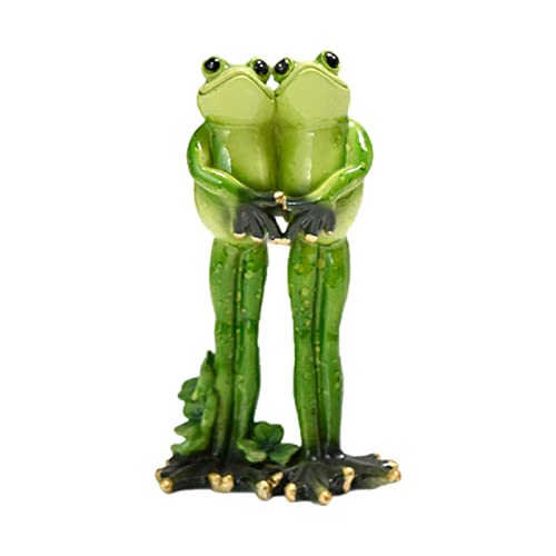 DEARBIRDER Figurines de Grenouilles en Résine Décor de Statues Intégrité Morale, Grenouille Artisanale Créative 3D Sculpture d'amoureux pour la Maison Bureau Jardinage Accessoires Cadeau Cover