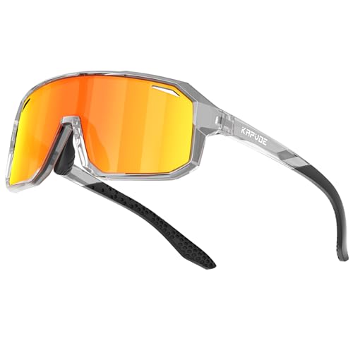 KAPVOE Gafas de sol Polarizadas para Niños Gafas de Ciclismo Juvenil Softball Béisbol Tenis Montura TR90 Protección UV400 para Niños Niñas Deportes Ciclismo 06