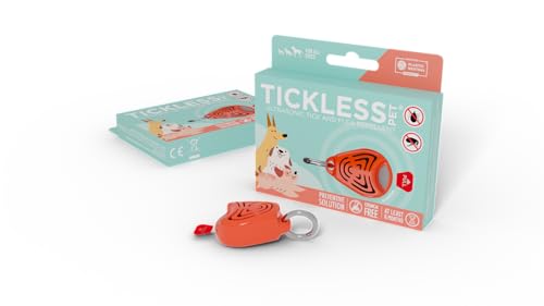 Tickless Pet - Ultraschallgerät gegen Zecken und Flöhe für Haustiere - Orange