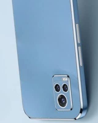 Image of for Vivo V20 Luxury Square Plating Phone Case Solid Color Soft Silicone Back Cover (for Vivo V20, Blue)
