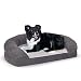 K&H Ortho Bolster Sleeper Pet Bed, Large 40-Inch Round, Gray Velvet