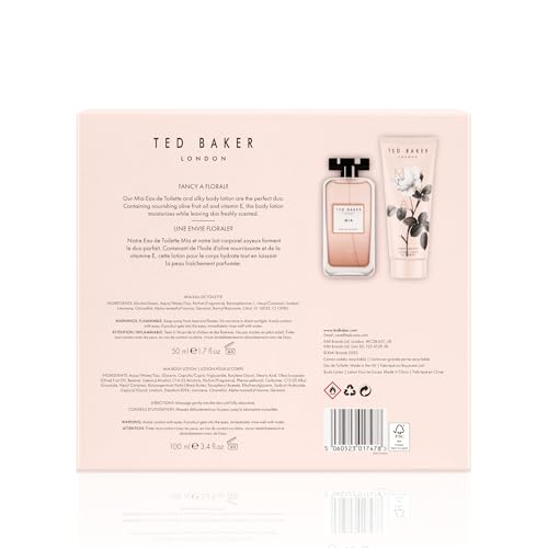 Ted Baker Floret Mia Gift Set for Her, 50ml EDT Mia Fragrance with Sweet Floral Warm Scent and 100ml Body Lotion with Nourishing Olive Fruit Oil and Vitamin E, Elegant Fragrance for Women - Image 4