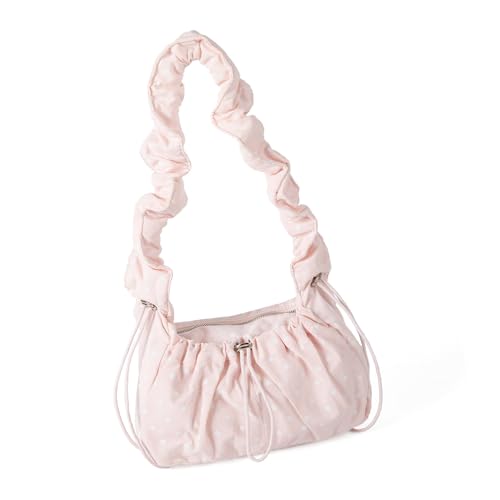 Sac nuage plissé à pois pour femme inspiré des voyages et styles coréens