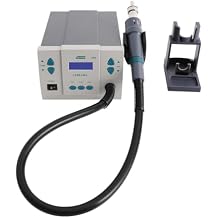 Digital Hot Air Rework Station, 1000W Digital Rework Station with LCD Display Solder Station Welding Iron with Smart Temperature Control and 3pcs Free Nozzles Hot Air Rework and Soldering Iron Station