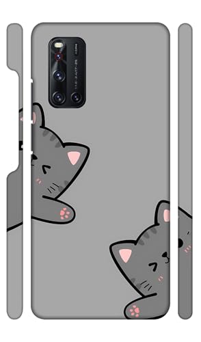 Image of Kitties Grey Designer Printed Hard Back Cover for Vivo V19 Attractive and Uniquely Crafted Smartphone Case