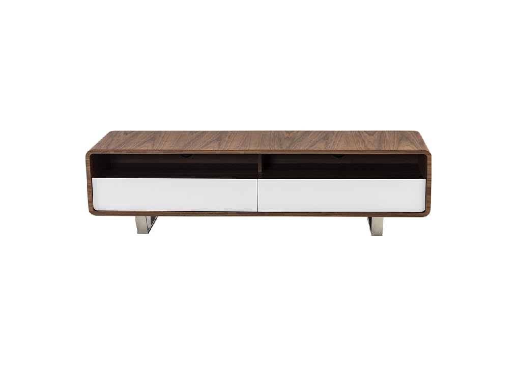 Angel Cerdá - Meuble TV Moderne en Bois de Noyer et Blanc