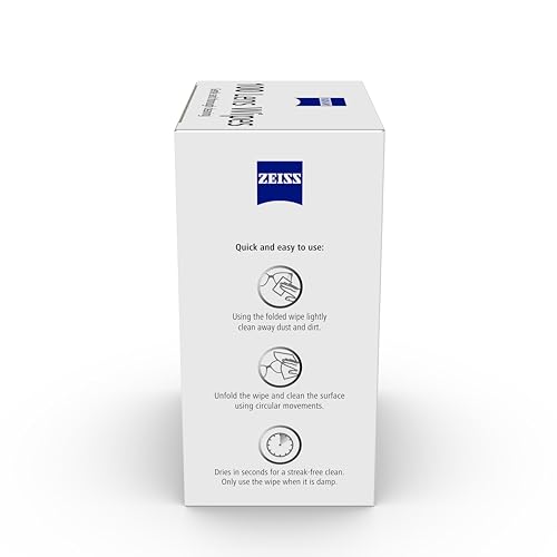 Image of ZEISS Lens Wipes 100 Count- Pack of 1| Lens Cleaner - Perfect for Spectacles, Eyeglasses, Sunglasses, Camera Lenses, Binoculars and all other lenses