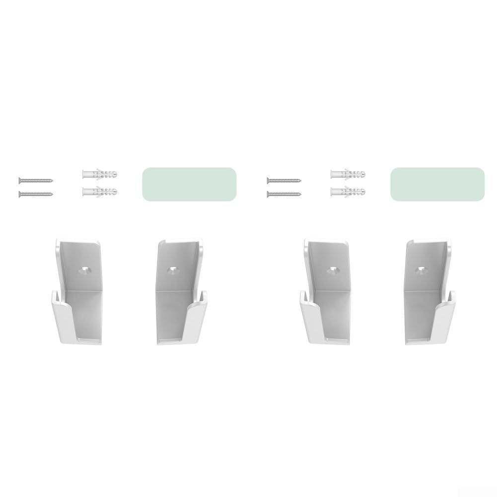 Supporto da parete per ciabatta, 2 set, installazione punzone per casa, ufficio e dormitorio, design salvaspazio (bianco)