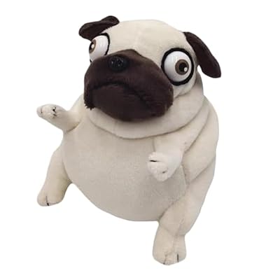 PASHMAIRE Pug Dog Stuffed Animal,6 Inch Funny Ugly Cute Pug Dog Plush Toys,Pug Plushies Pillow Gifts for Kids Adults Birthday, Christmas, Easter, Home Decor