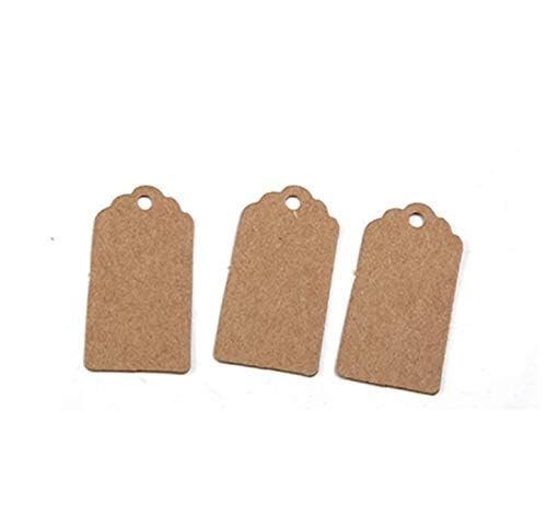 100 pezzi etichette di carta kraft etichette regalo per feste di