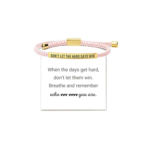 YANCHUN Dont Let The Hard Days Win Bracelet Inspirational Gifts for Women Remember Who You are Bracelet Christmas Stocking Stuffers Gifts