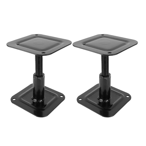 Oreilet Cric Support Sol, 2 Pièces Réglables 4 à 8 Pouces, Cric Sol en Acier Robuste, Mini à Vis pour Camping-Car, Bateau, sous-Sol, Porche, Terrasse, Armoire de Maison