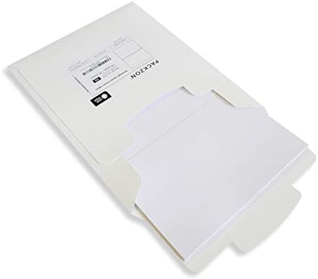 PACKZON Shipping Labels with Self Adhesive, Square Corner, for Laser & Inkjet Printers, 8.5 x 5.5 Inches, White, (50 Labels)