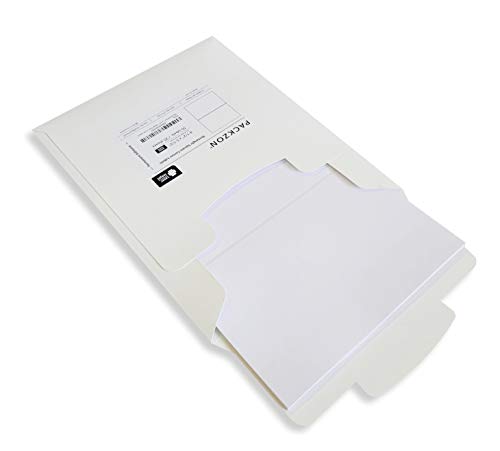 Packzon Shipping Labels With Self Adhesive, Square Corner, For Laser & Inkjet Printers, 8.5 X 5.5 Inches, White, (50 Labels) #TOP2