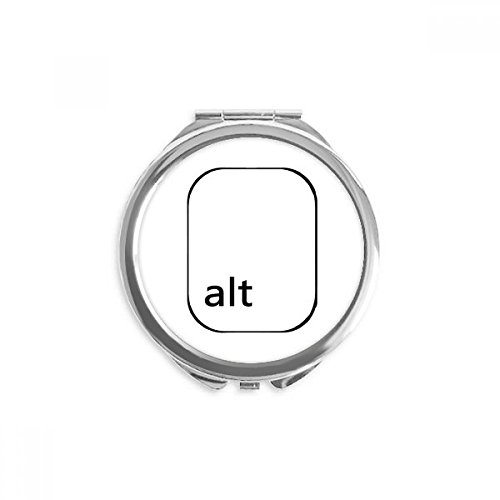 Miroir rond de poche clavier symbole alt de 2,6x2,4 pouces pour retouches multicolore