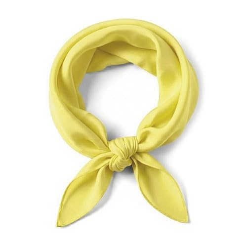 TigerTie Damen Nickituch Chiffon in Gelb Halstuch - zartes Accessoire - 50 x 50 cm