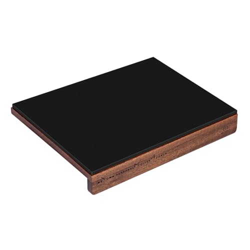 MUVNA Espresso Tamping Mat, Coffee Tamper Mat,Food-Grade Silicone & Wood