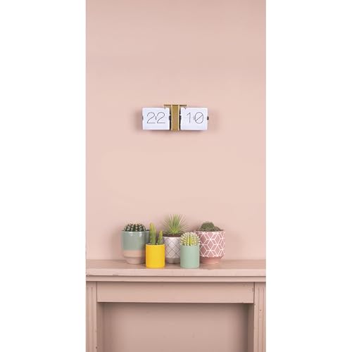 Flip Clock With Brass Stand Tablepiece product photo Flip Clock With Brass Stand Tablepiece product image