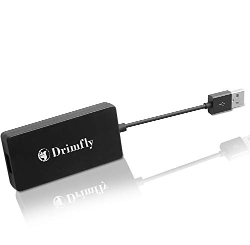 Drimfly Android Auto to Wireless CarPlay Adapter,Wired Android Auto USB Dongle,Mirroring,SIRI Voice Control,Google Maps/Waze,Works with Cars Equipped with Factory Android Auto Radio Option Only