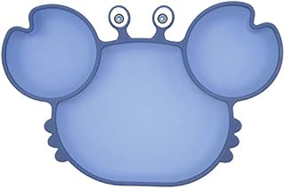 Silicone Suction Plate for Toddlers - Self Feeding Training Divided Plate Dish and Bowl for Baby Kids, Fits for Most Highchairs Trays, Microwave & Dishwasher Safe
