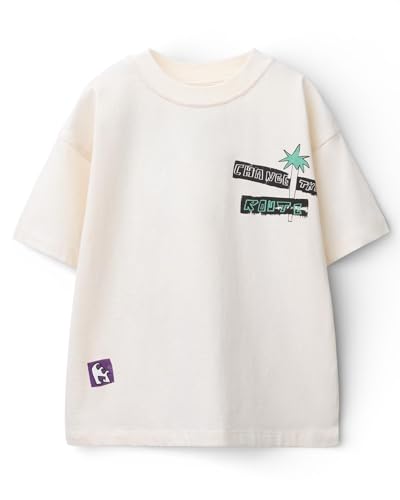 Image of Alan Jones Clothing Boys Oversized Cotton Printed T-Shirt | Round Neck, Short Sleeves, Casual Wear