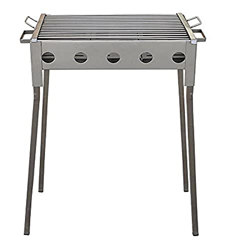 Flores Cortés 33202 - Barbacoa con patas, color negro, 51 x 33 x 60 cm