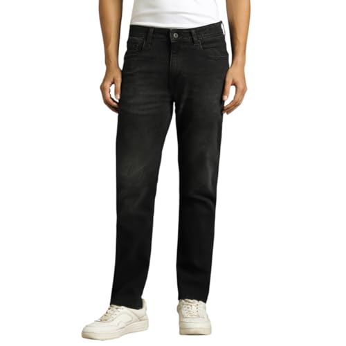 Image of Louis Philippe Men's Smart Fit Stretch Fabric for Comfort Premium Wash Aesthetic Authentic Twill and Durable Jeans