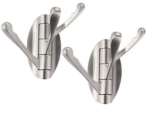 Eoocvt AGILE-SHOP-YIGOU 2Pcs Folding Hook Wall Mounted Swivel Arm Triple Coat Hook Bathroom Kitchen Garage Clothes Hanger cover